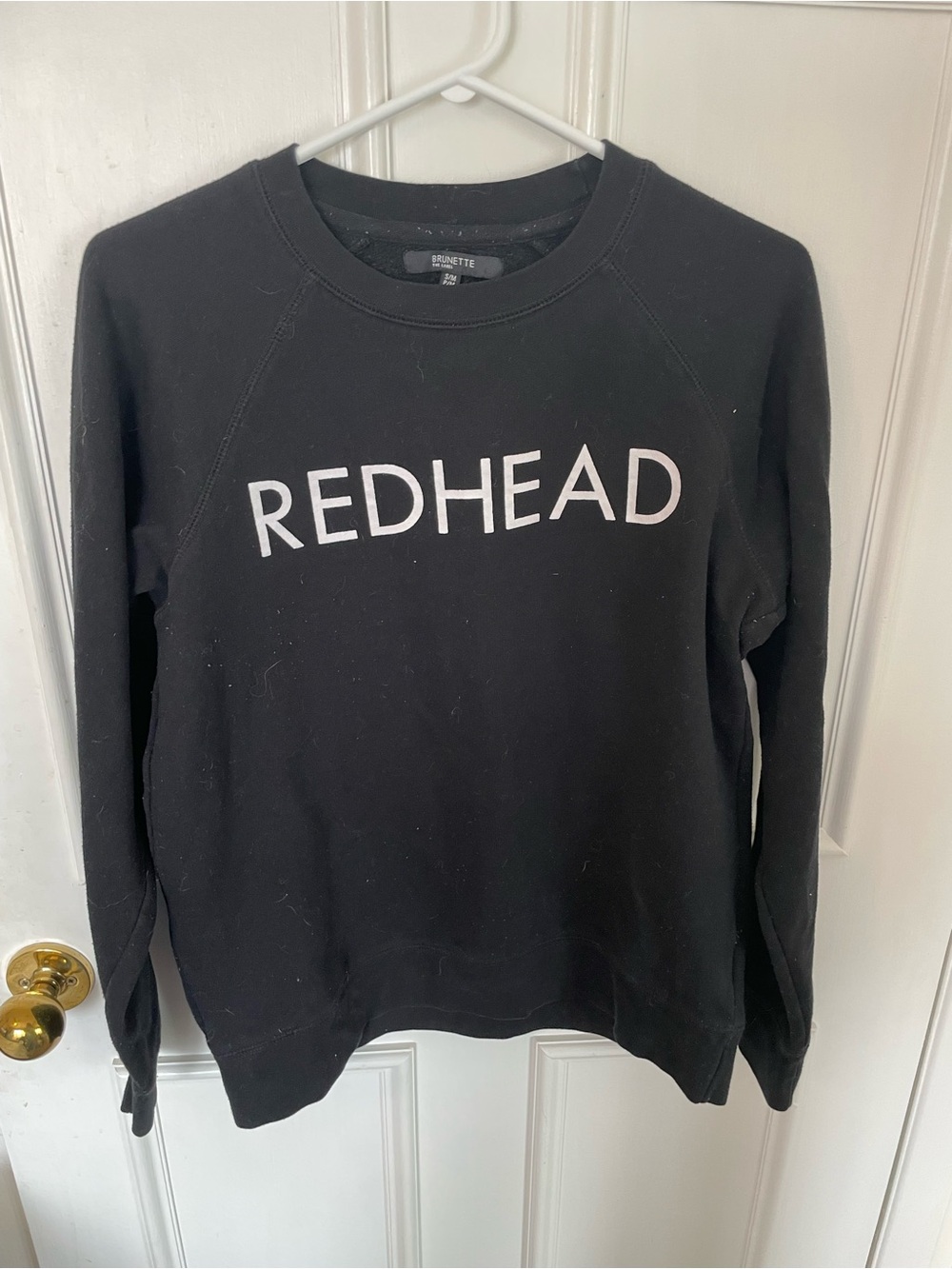 Cute REDHEAD Brunette the Label BRUNETTE Crewneck Sweatshirt  (S/M and M/L)